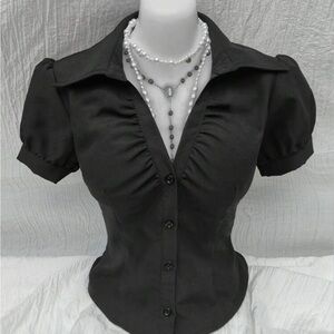 Elegant Black Women's Top